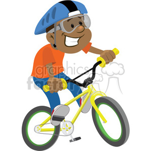300x300 Royalty Free Boy Riding A Bike Clip Art Image 393874 Vector Clip