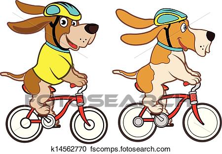 450x312 Clipart Of Dog Riding Bike K14562770