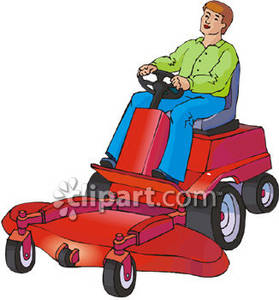 279x300 Clipart Picture Of A Man On A Riding Lawnmower