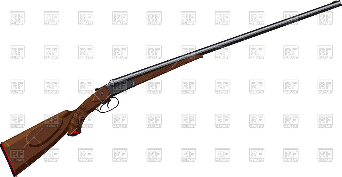 1200x621 Classic Double Barreled Shotgun Royalty Free Vector Clip Art Image
