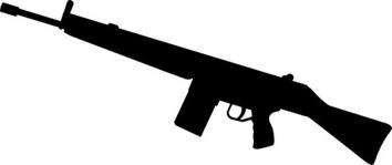 354x149 Rifle Silhouette Clip Art