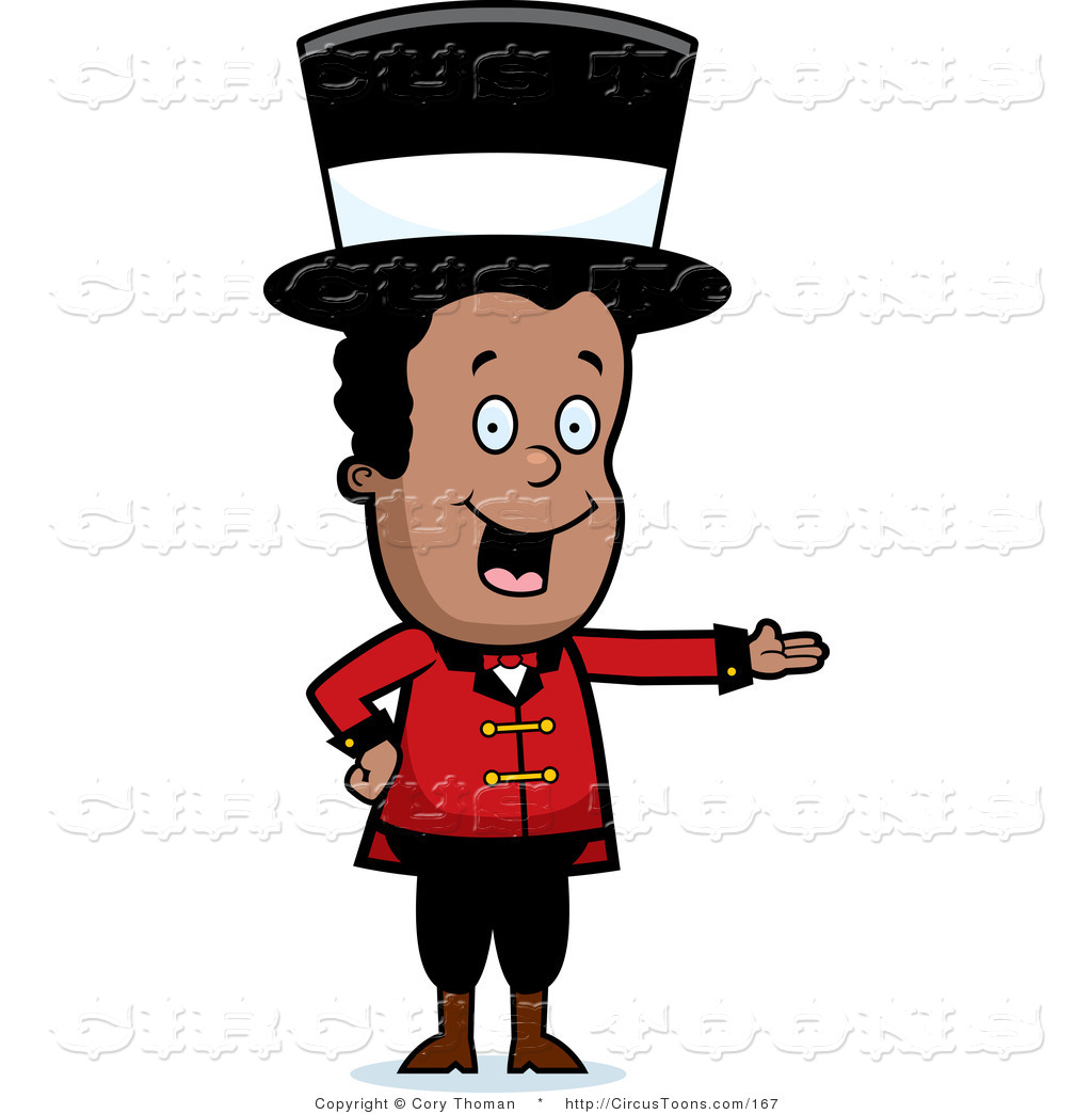 1024x1044 Circus Clipart Of A Black Circus Ringmaster Man Wearing A Hat