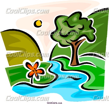 375x357 Mountain River Clipart