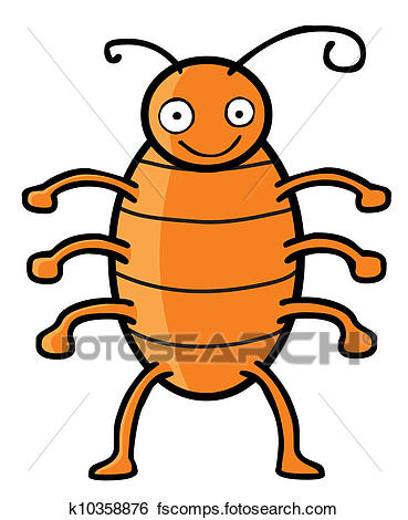 369x470 Clip Art Of Happy Cockroach K10358876