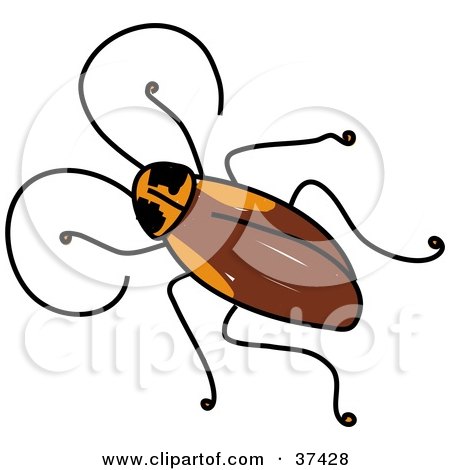 450x470 Clip Art Of Small Roaches Cliparts