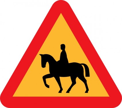 425x377 Horse Riders Road Sign Clip Art Vector Clip Art Free Vector Free