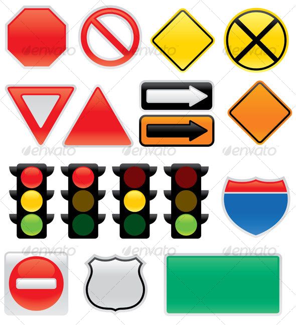 590x649 Street Light Clipart Highway Sign