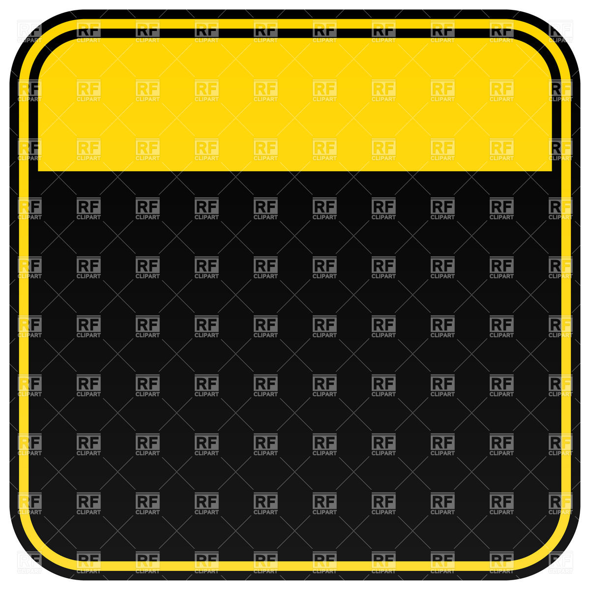 1200x1200 Black Square Warning Sign Template Royalty Free Vector Clip Art