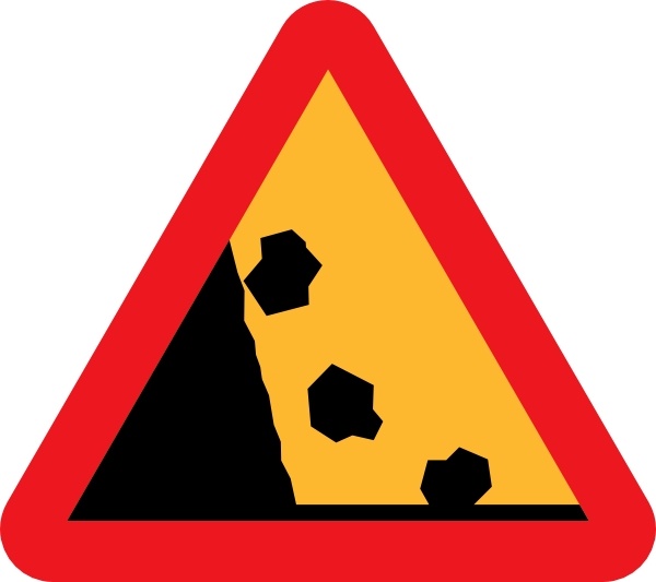 600x533 Falling Rocks Road Sign Clip Art Free Vector In Open Office