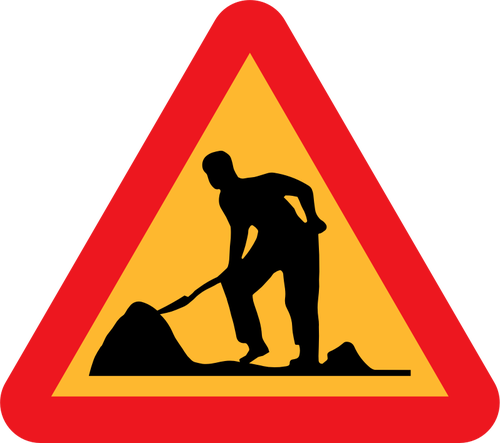 500x443 Workmen Ahead Road Traffic Sign Vector Clip Art Public Domain