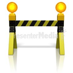 236x236 Road Block Caution Lights Powerpoint Clip Art Stick Figures