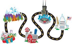 300x183 Road Map Clipart