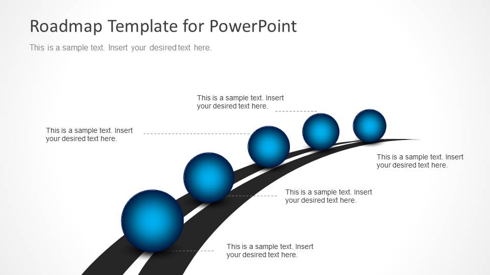 960x540 Roadmap Timeline With Spheres For Powerpoint Clip Art