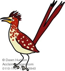 272x300 Image Of A Whimsical Drawing Of A Roadrunner Bird