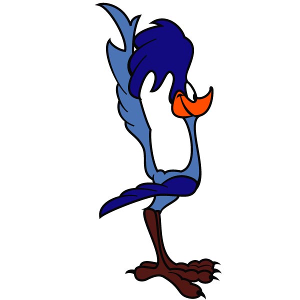 600x600 Standing Roadrunner Clipart