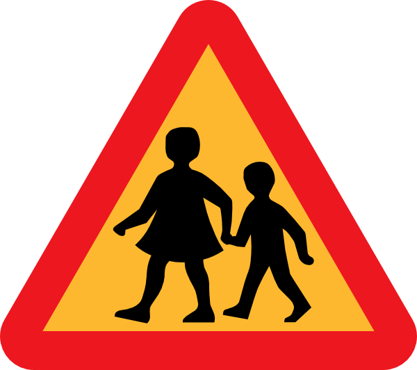 600x533 Child And Parent Crossing Road Sign Clip Art