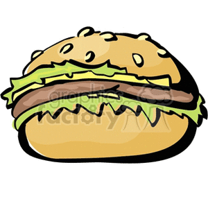 300x300 Royalty Free Roast Beef Sandwich 140776 Vector Clip Art Image