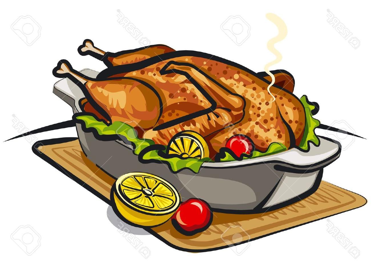 1300x914 Roast Goose Stock Vector Chicken