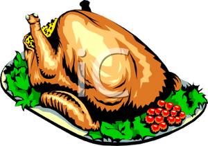 300x211 Art Image A Roast Chicken On A Platter