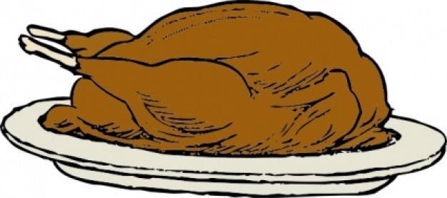 626x278 Chicken On A Plate Clipart