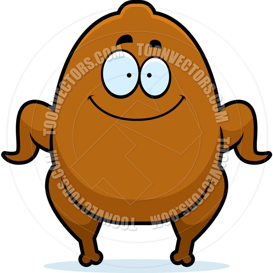 940x940 Cartoon Roast Turkey Smiling By Cory Thoman Toon Vectors Eps