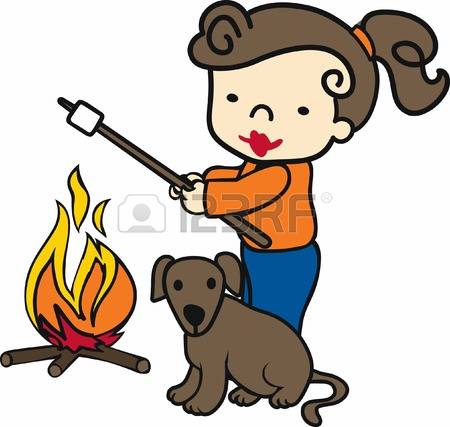 450x427 Camper Clipart Roast Marshmallow
