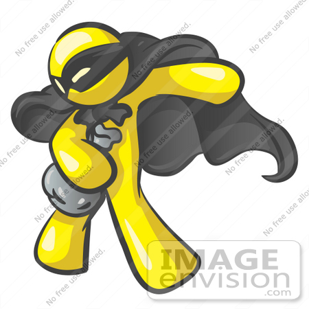 450x450 Clip Art Graphic Of A Yellow Guy Character Robber