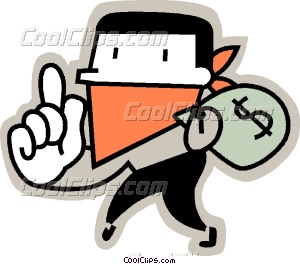 300x264 Bank Robber Vector Clip Art