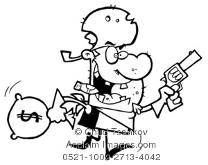 300x238 Robber Clipart Black And White