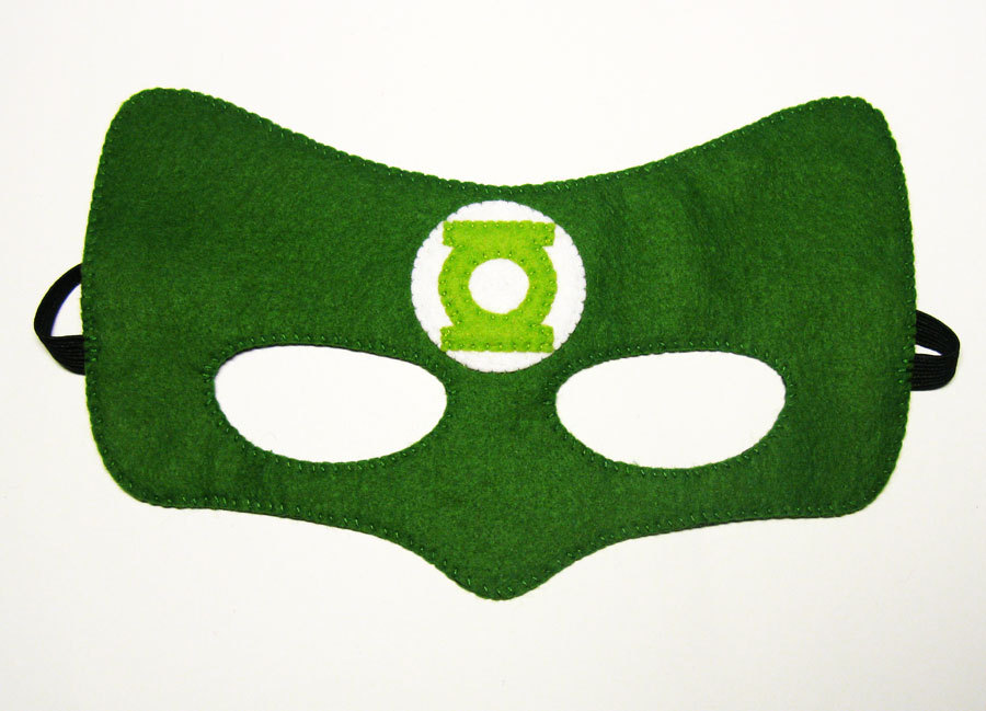 900x649 Green Lantern Superhero Mask Childrens Comic Costume By Feltfamily