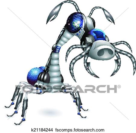 450x441 Clipart Of Robot Insect K21184244
