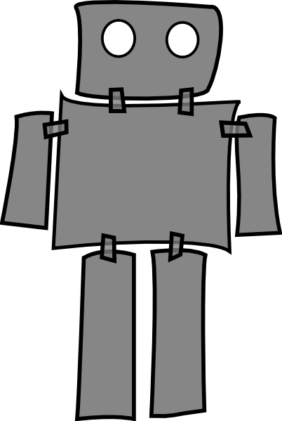 402x599 Gray Robot Clip Art