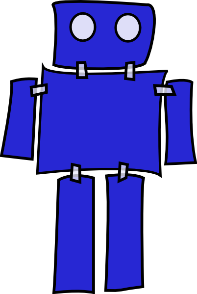 402x599 Blue Robot Clip Art Free Vector 4vector