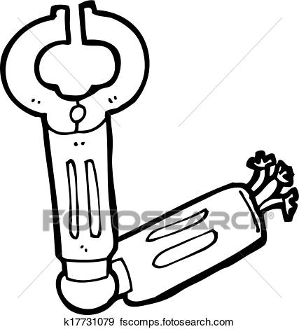 427x470 Clip Art Of Cartoon Robot Arm K17731079