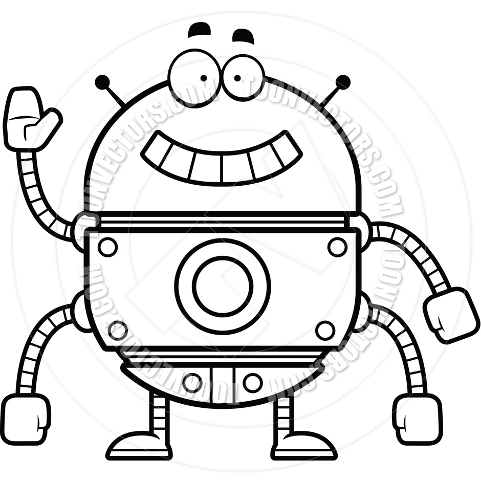 940x940 Robot Clipart Line Drawing