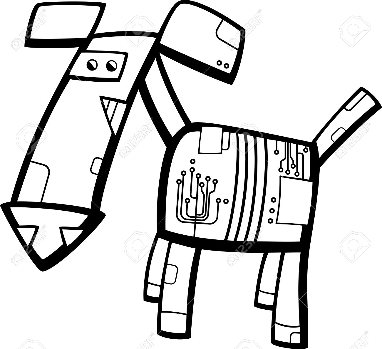 1300x1188 Robot Clipart Robot Dog