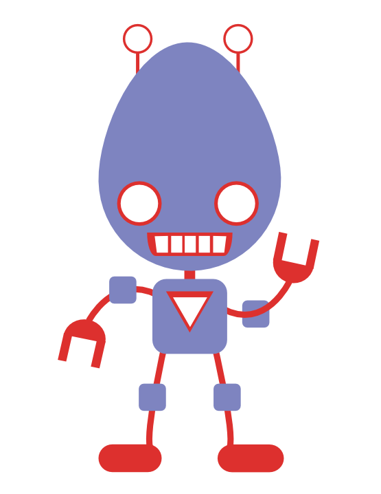 555x718 Free Funky Looking Robot Clip Art