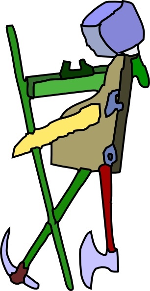 306x594 Robot Made Of Tools Clip Art Free Vector In Open Office Drawing