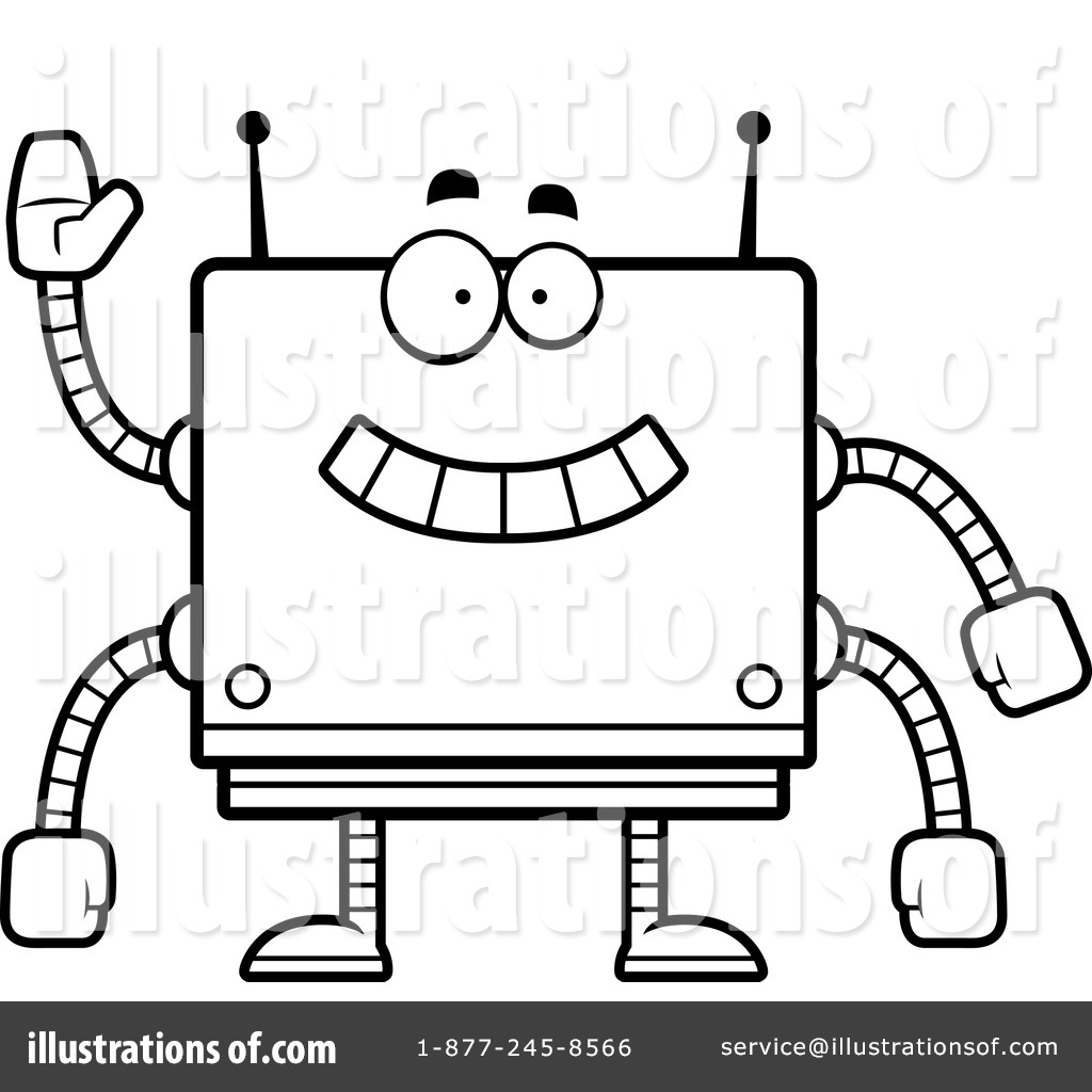 1024x1024 Square Robot Clipart