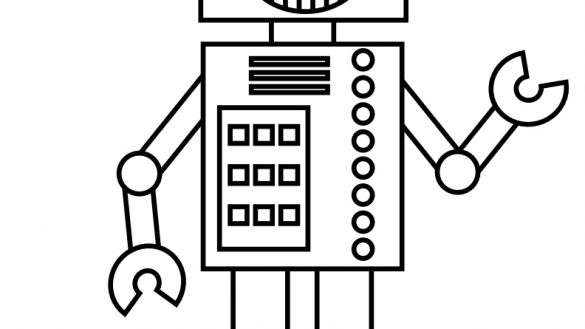 585x329 Free Printable Robot Coloring Pages For Kids Of To Print We Are