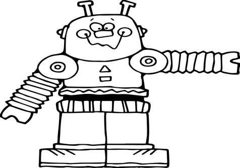 476x333 Robot Coloring Page Image Clipart Images