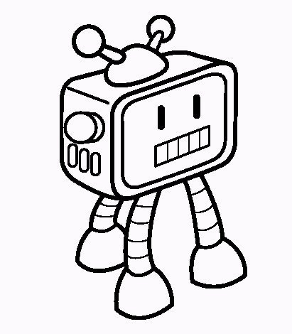 411x470 Robot Coloring Pages For Kids