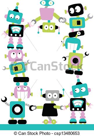 325x470 Robot Clipart Border