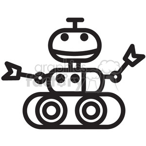300x300 Royalty Free Smiling Robot Space Rover Vector Icon 398518 Icon