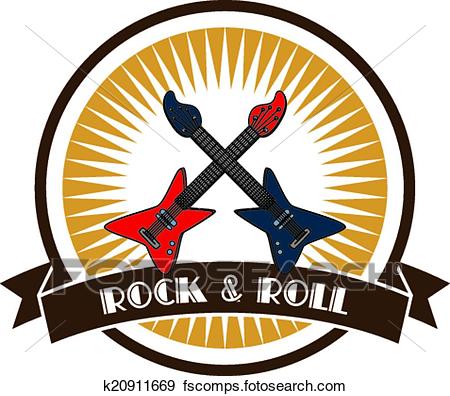 450x396 Clip Art Of Rock And Roll Guitar Theme K20911669