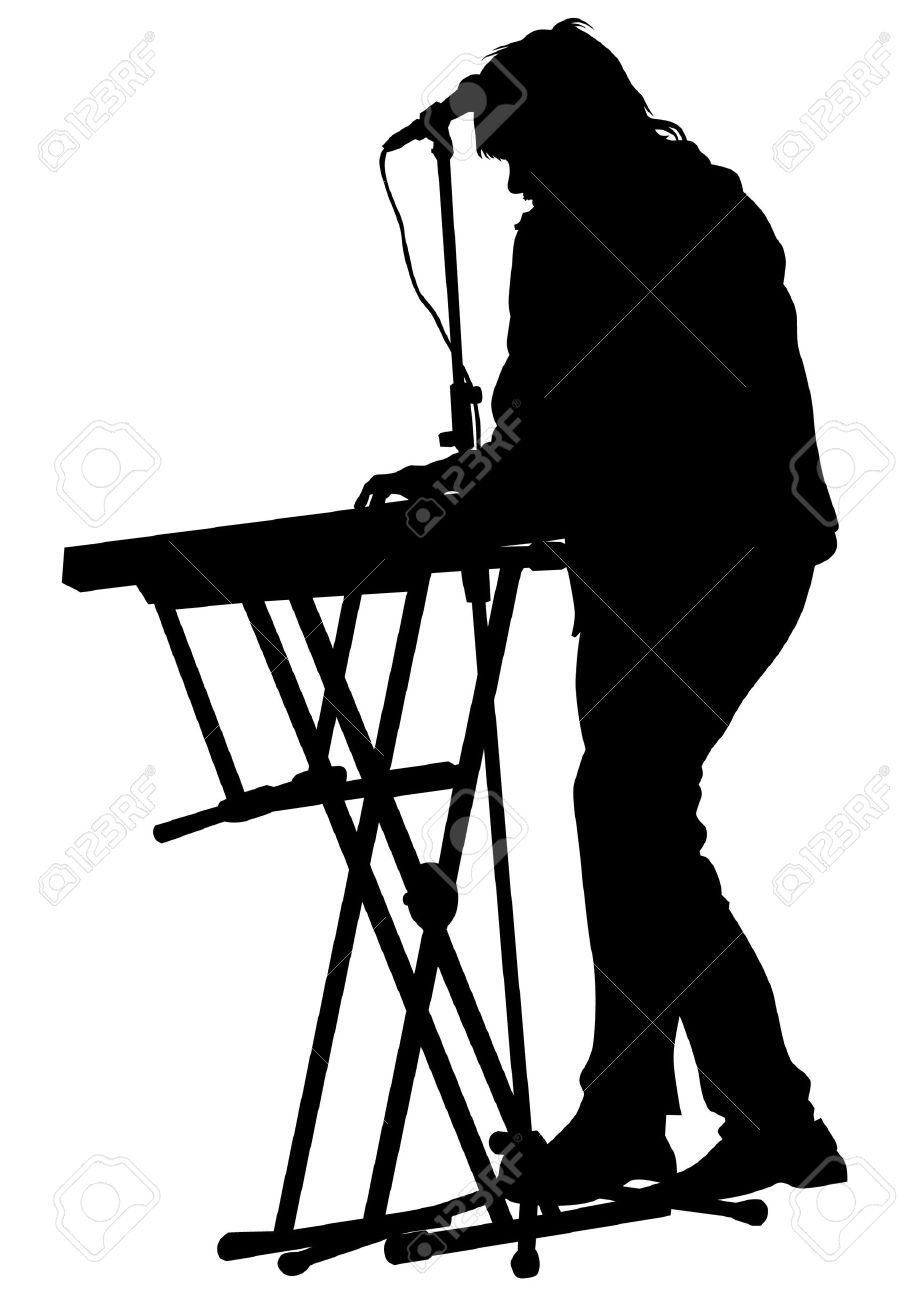 918x1300 Pianist Of Rock Band On A White Background Royalty Free Cliparts