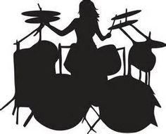 236x191 Silhouette Of Drummer Playing The Drum Kit Rock And Roll Bat