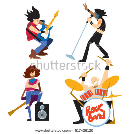450x470 The British Rock Band Clipart