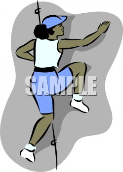 249x350 Black Woman Rock Climbing
