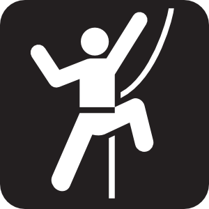 300x300 Technical Rock Climbing Black Clip Art